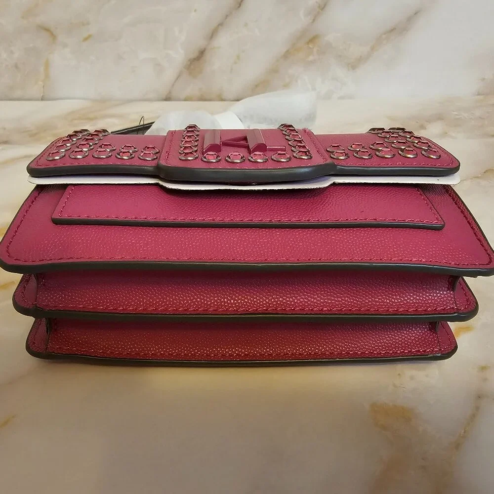 Karl Lagerfeld Paris Corrine Embellished Leather Shoulder Bag, Cactus Flower, NW - Picture 5 of 5